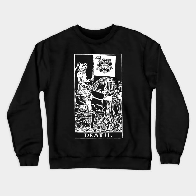 Death Tarot in white Crewneck Sweatshirt by winterwinter